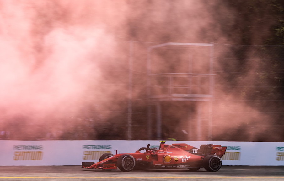 Fiumana Rossa alla festa del GP F1 di Monza 2019 con la vittoria di Charles Leclerc su Ferrari