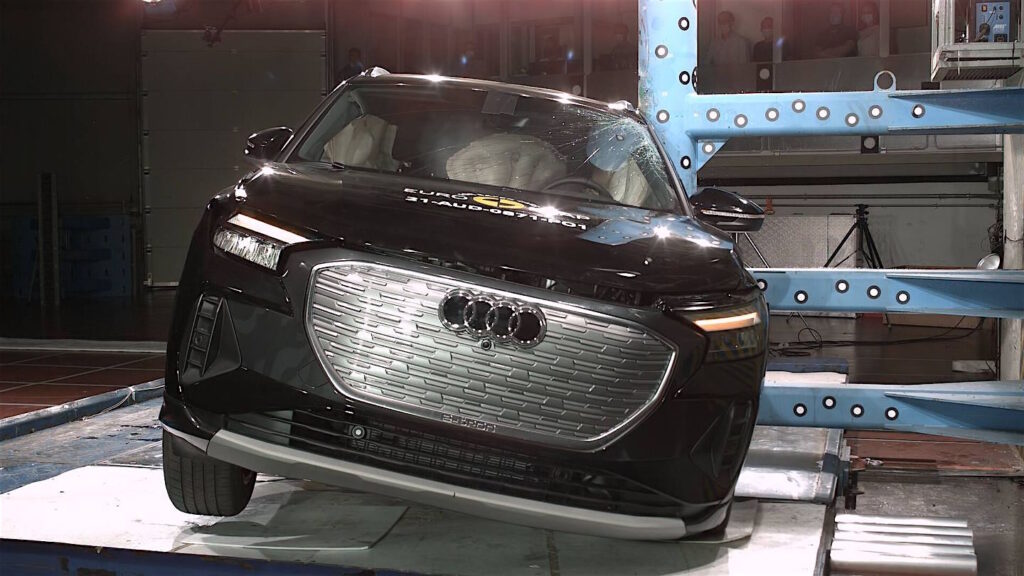 Audi Q4 e-tron nei test Euro NCAP del 2021 ha ottenuto il massimo punteggio