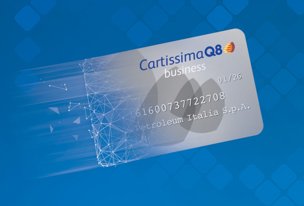 CartissimaQ8 è la fuel card digitale e flessibile di Q8 pensata per la gestione della mobilità di aziende e professionisti con Partita IVA